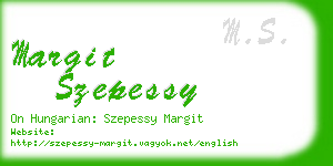 margit szepessy business card